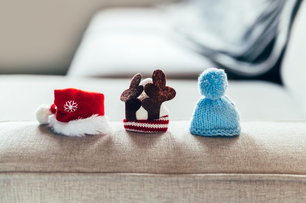 Variety of tiny holiday hats